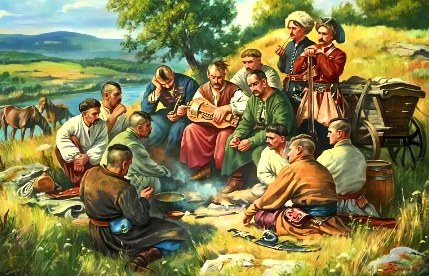 Казаки на привале.
