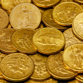 Монеты отчеканенные из лимонного золота.