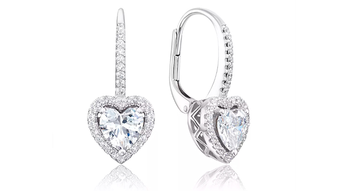 Серебряные серьги с фианитами