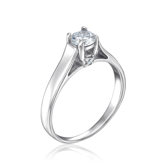 Серебряное кольцо с фианитами 00026/12/1/80