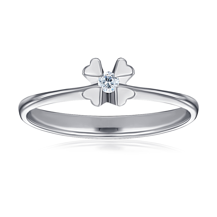 Срібна каблучка з фіанітом. Артикул 00083/12/1/64