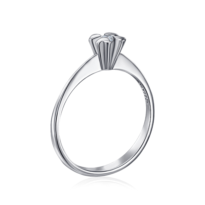 Срібна каблучка з фіанітом. Артикул 00083/12/1/64