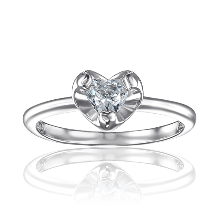 Серебряное кольцо с фианитом 001002/12/1/1686