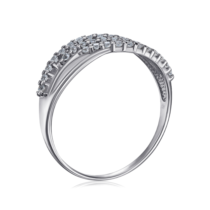 Срібна каблучка з фіанітами. Артикул 001013/12/1/13