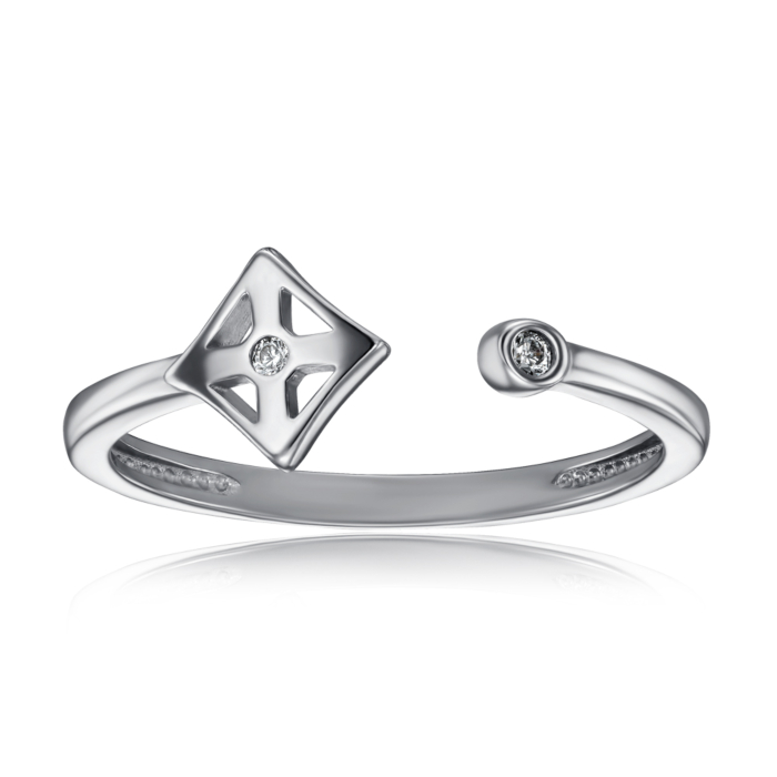 Серебряное кольцо с фианитами. Артикул 001031/12/1/43