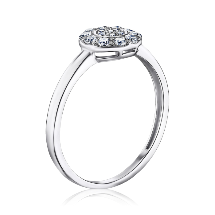 Срібна каблучка з фіанітами. Артикул 001083/12/1/73