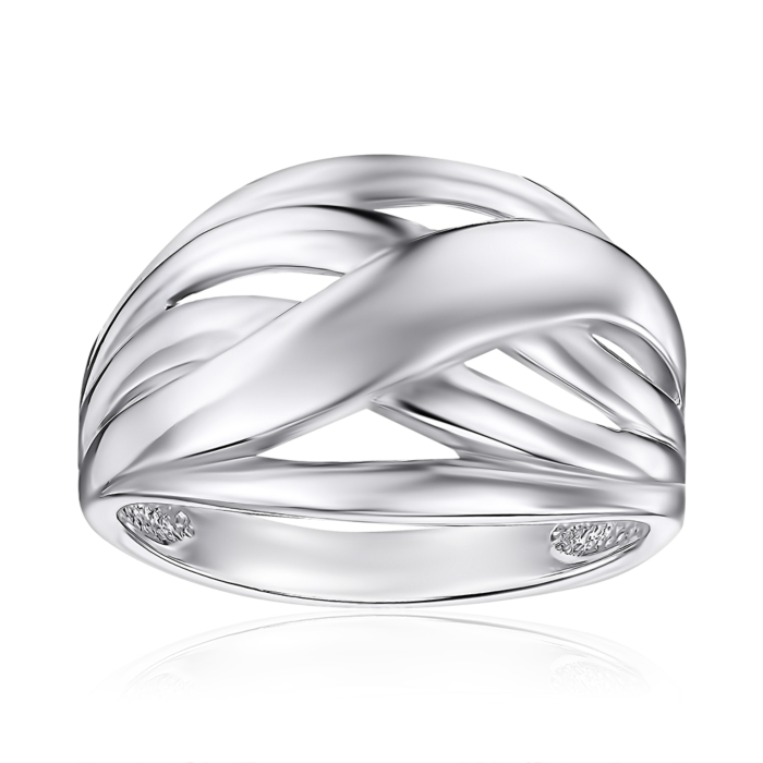 Срібна каблучка без вставки. Артикул 001107/12/1