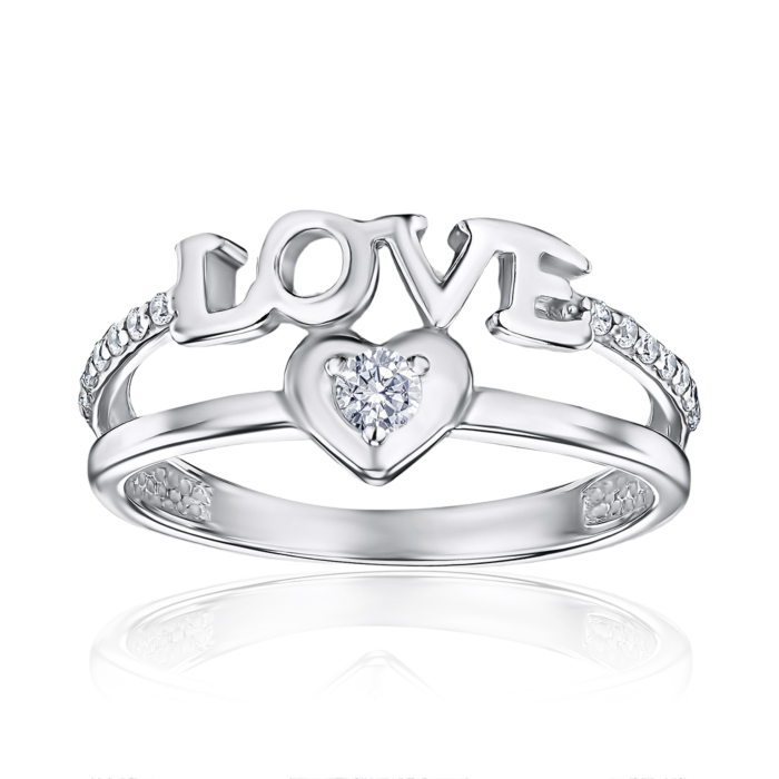 Серебряное кольцо с фианитами 001158/12/1/47