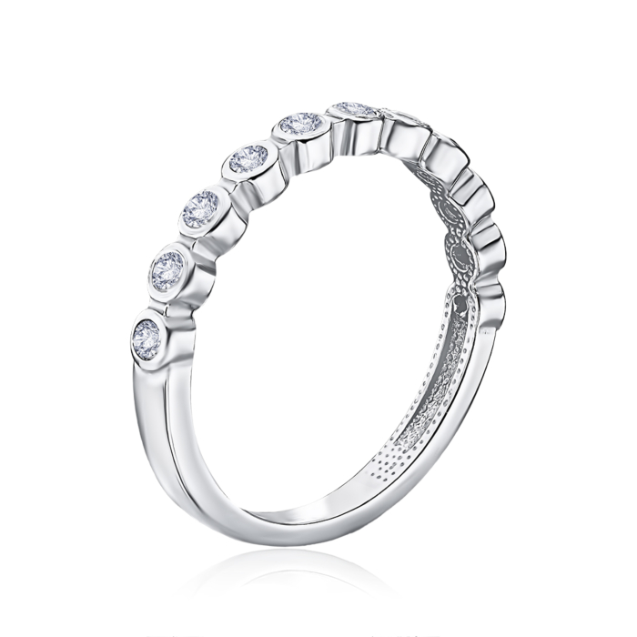 Серебряное кольцо с фианитами 001178/12/1/46