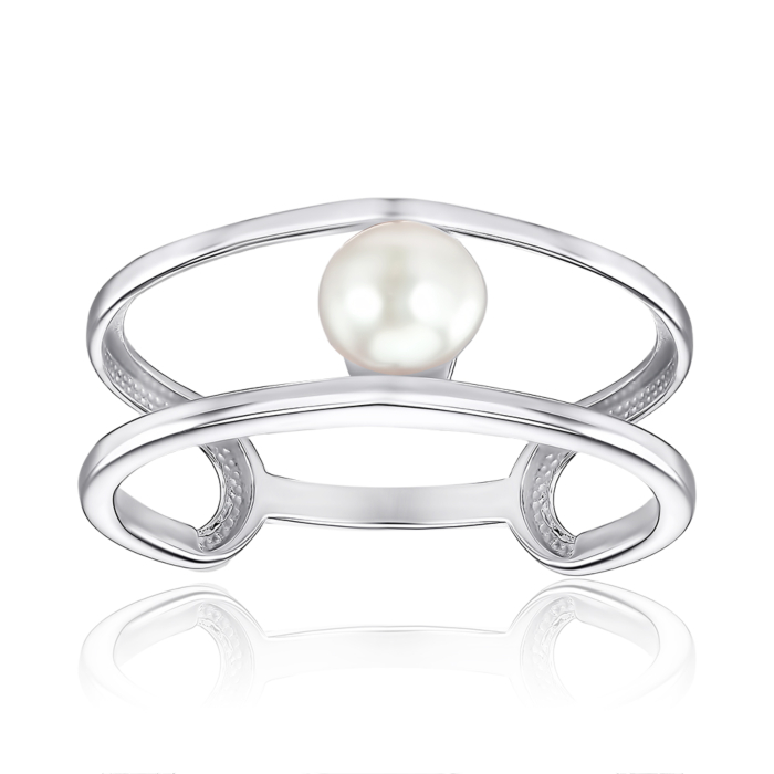 Серебряное кольцо с жемчугом. Артикул 001212/12/1/2805