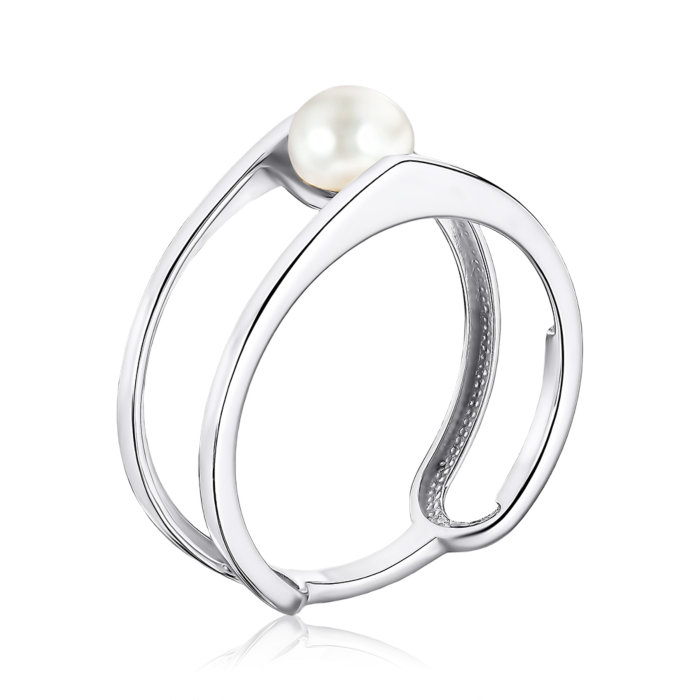 Серебряное кольцо с жемчугом. Артикул 001212/12/1/2805