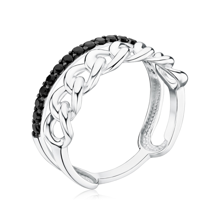 Срібна каблучка з фіанітами 001317/12/1/583
