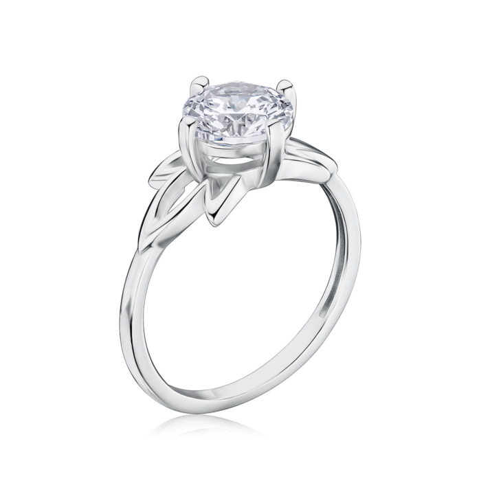 Серебряное кольцо с фианитом 001344/12/1/247