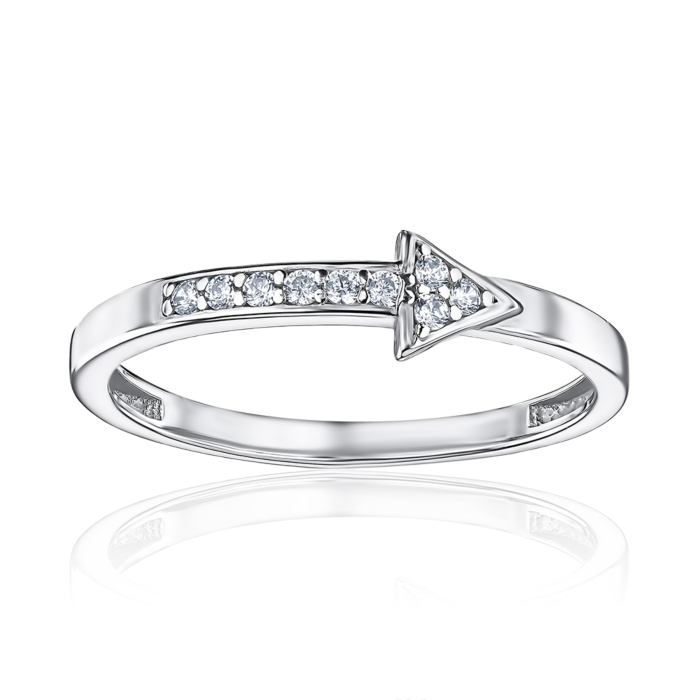 Срібна каблучка з фіанітами 001345/12/1/13