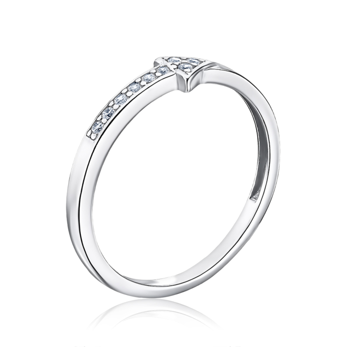Серебряное кольцо с фианитами 001345/12/1/13