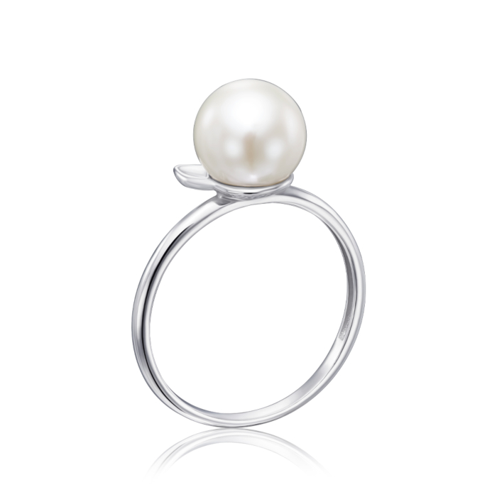 Серебряное кольцо с жемчугом. Артикул 001350/12/1/1932