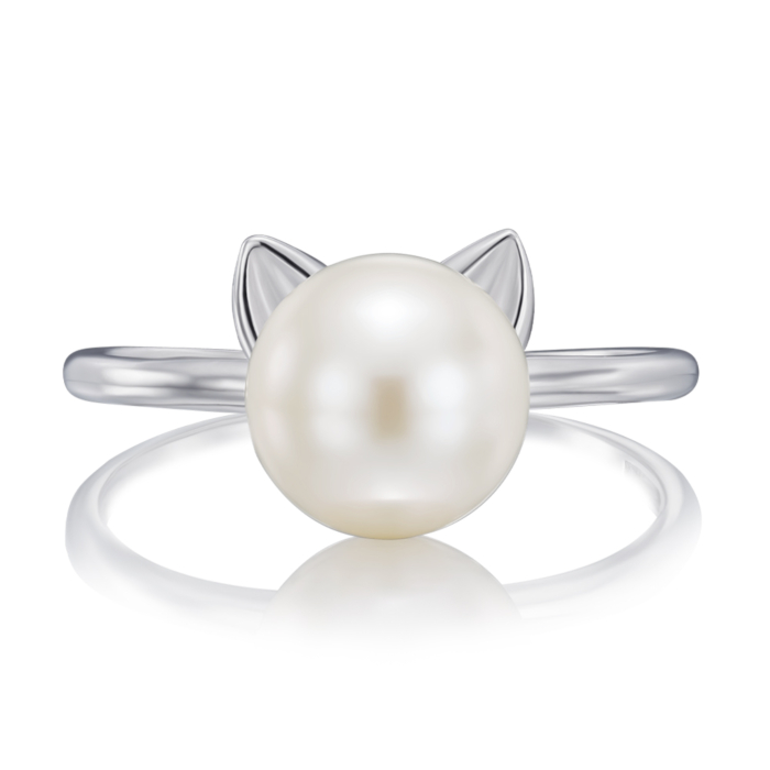 Серебряное кольцо с жемчугом. Артикул 001350/12/1/1932