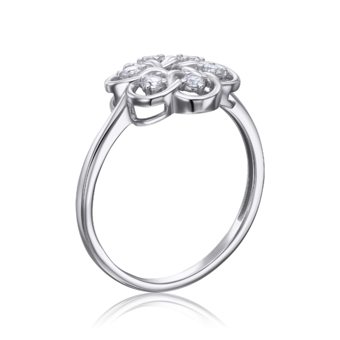 Срібна каблучка з фіанітами. Артикул 001364/12/1/17