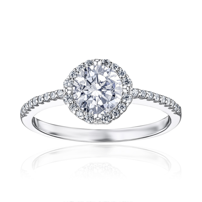 Срібна каблучка з фіанітами 001400/12/1/427