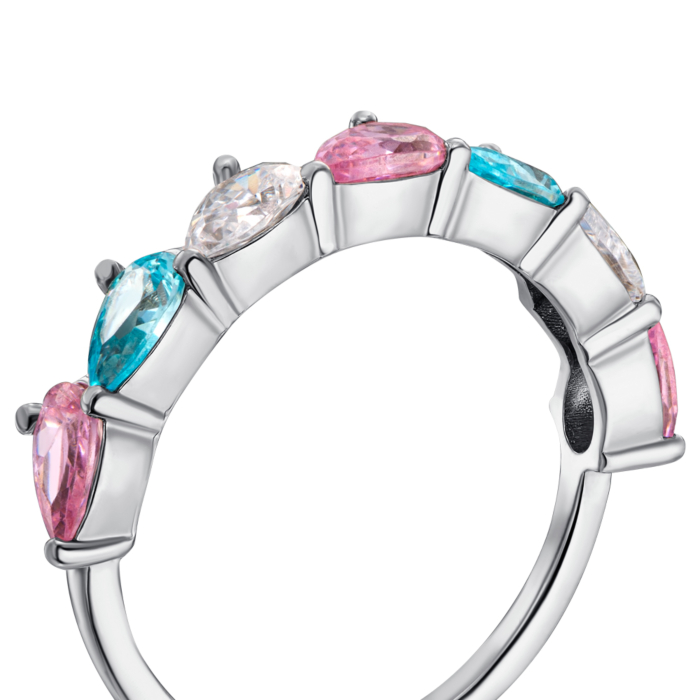 Срібна каблучка з фіанітами. Артикул 001416/12/1/4105