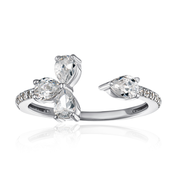 Срібна каблуччка з фіанітами. Артикул 001418/12/1/4116