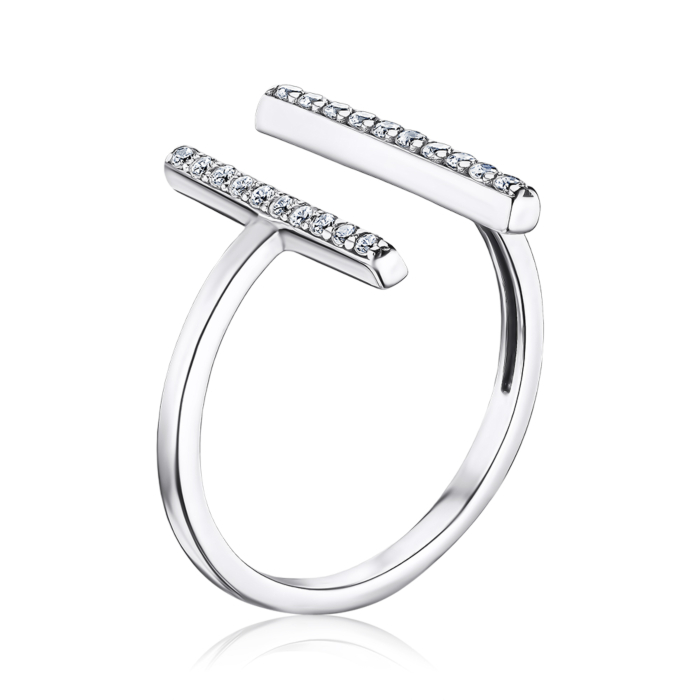 Кольцо из серебра с фианитами 001435/12/1/43