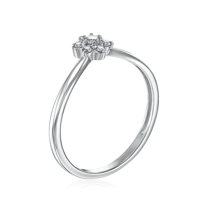 Серебряное кольцо с фианитами 001436/12/1/752