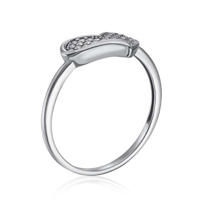 Срібна каблучка з фіанітами. Артикул 001480/12/1/1