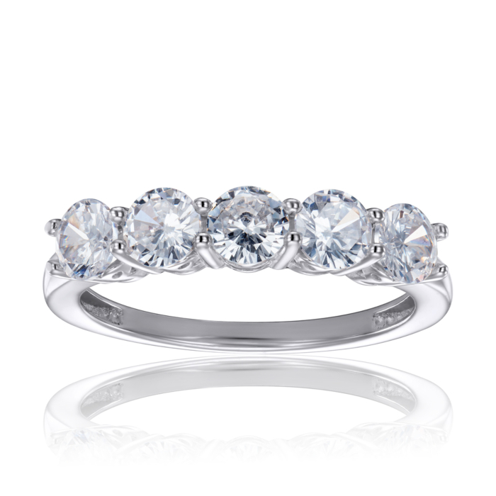 Серебряное кольцо с фианитами. Артикул 001484/12/1/29