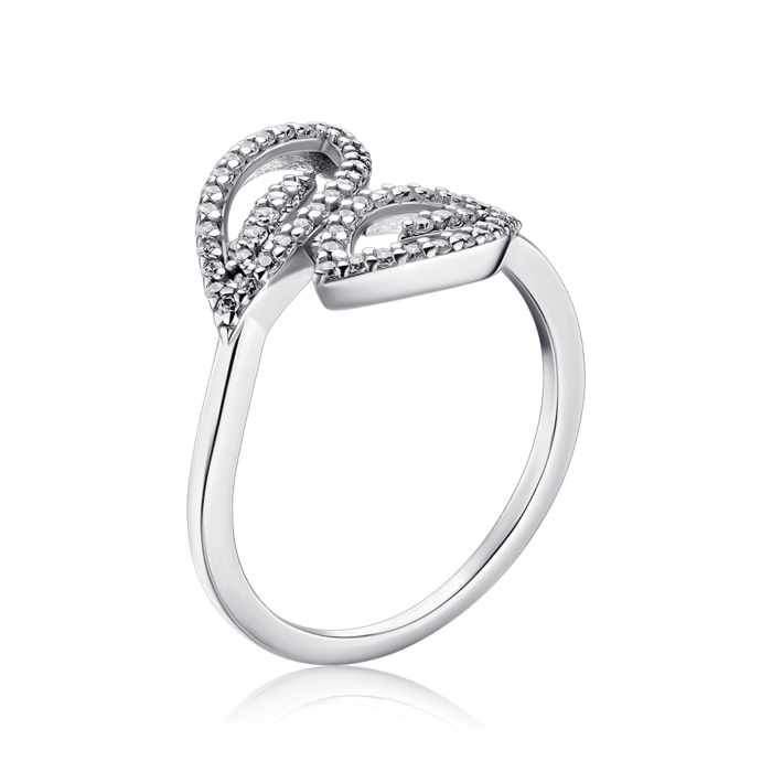 Серебряное кольцо с фианитами 001491/12/1/36