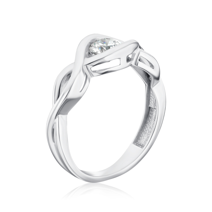 Срібна каблучка з фіанітом 001492/12/1/22