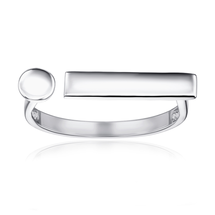 Срібна каблучка без вставки. Артикул 001495/12/1