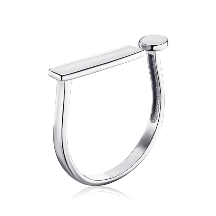 Срібна каблучка без вставки. Артикул 001495/12/1