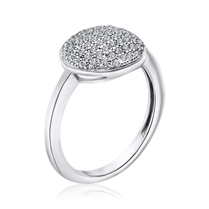 Каблучка зі срібла з фіанітами 001503/12/1/1