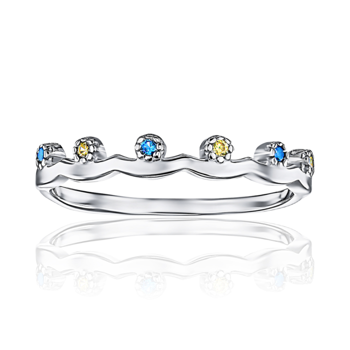 Срібна каблучка з фіанітами 001515/12/1/21468