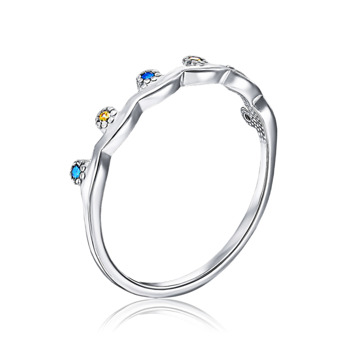 Срібна каблучка з фіанітами 001515/12/1/21468