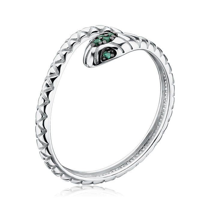 Серебряное кольцо с фианитами. Артикул 001519/12/1/10