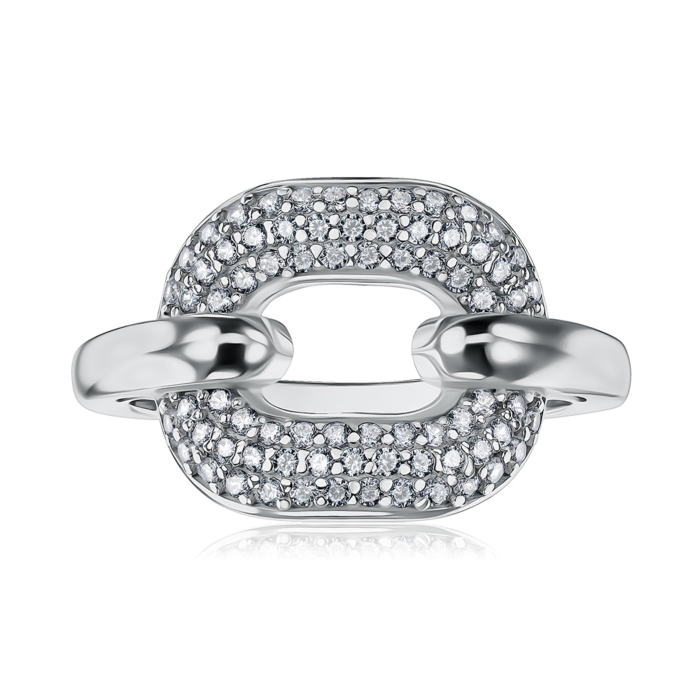 Серебряное кольцо с фианитами 001526/12/1/1