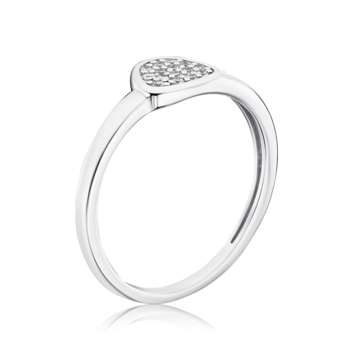 Серебряное кольцо с фианитами 001531/12/1/1