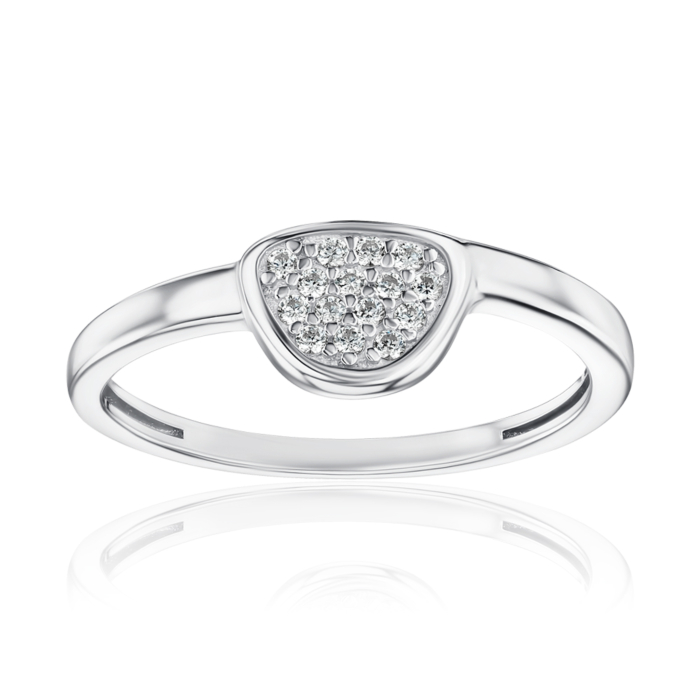 Серебряное кольцо с фианитами 001531/12/1/1