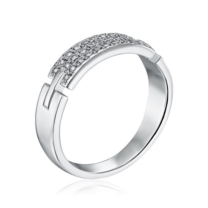 Срібна каблучка з фіанітами 00300/12/1/13