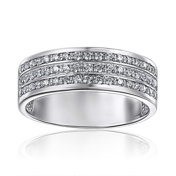 Серебряное кольцо с фианитами 00340/12/1/13