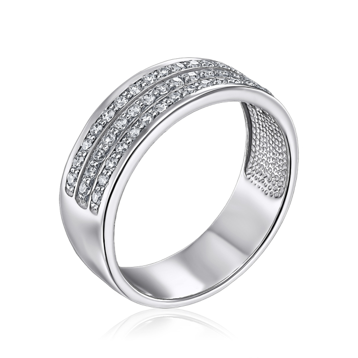 Серебряное кольцо с фианитами 00340/12/1/13