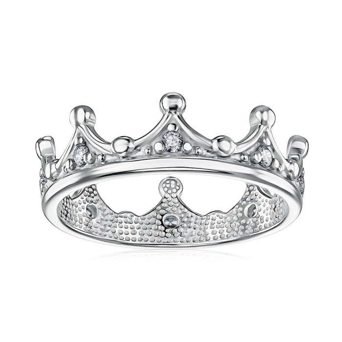 Серебряное кольцо «Корона» с фианитами 00836/12/1/3