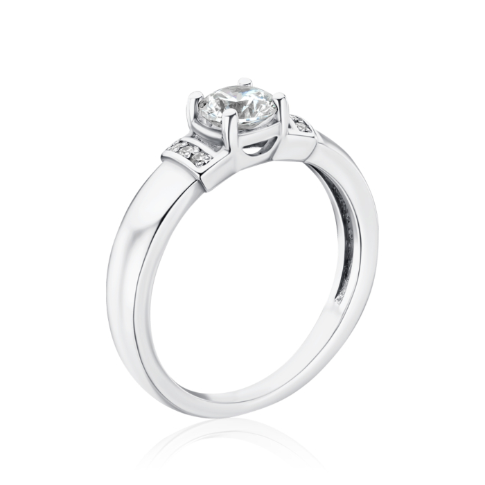 Серебряное кольцо с фианитами 00914/12/1/343