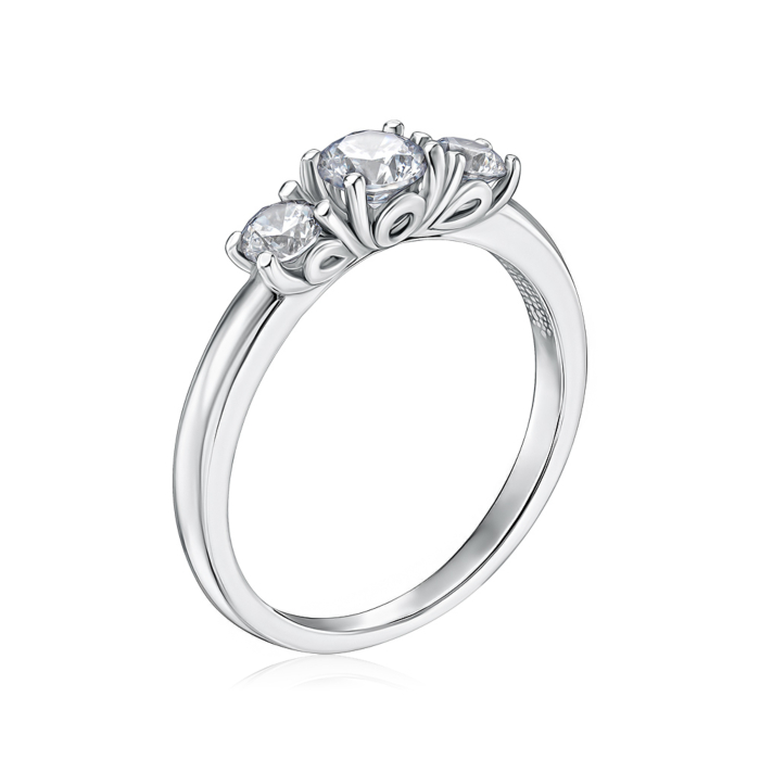 Серебряное кольцо с фианитами 00916/12/1/4036