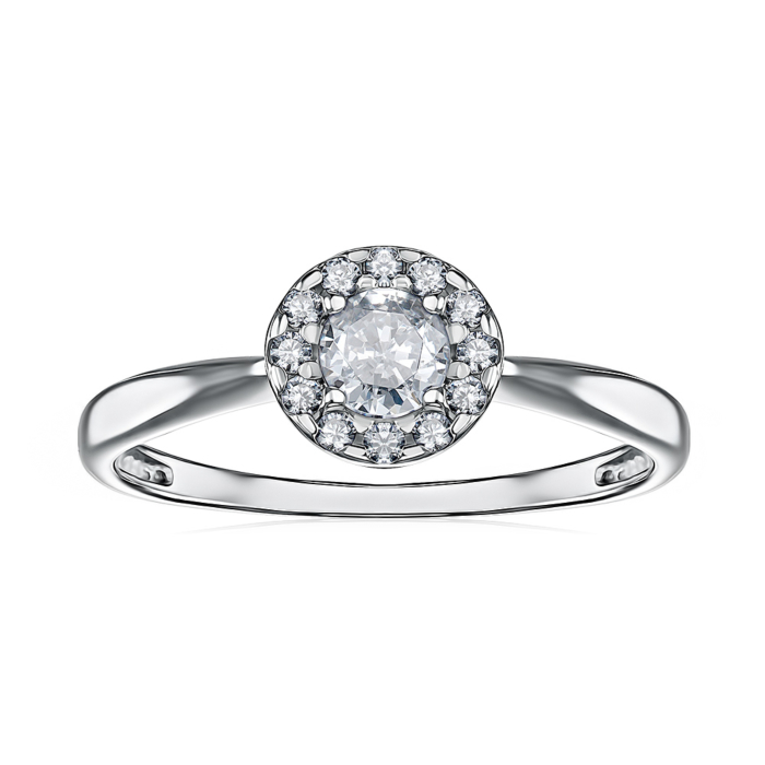 Срібна каблучка з фіанітами 00920/12/1/54