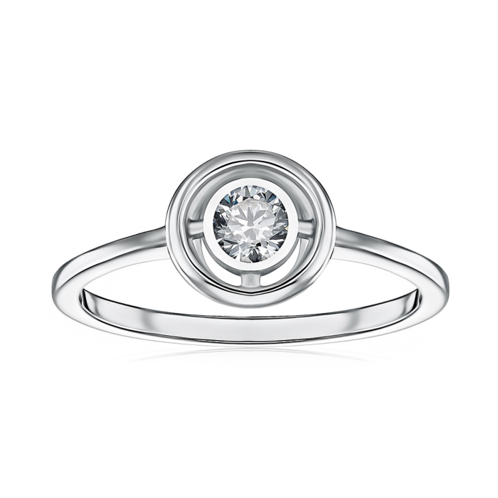 Срібна каблучка з фіанітом Tesori 00922/12/1/4030