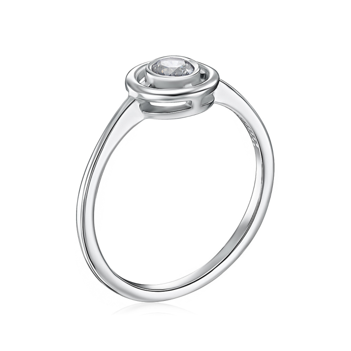 Срібна каблучка з фіанітом Tesori 00922/12/1/4030