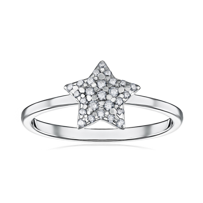 Срібна каблучка з фіанітами 00926/12/1/36